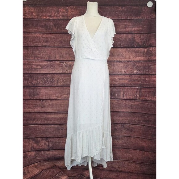 DREW Flowy White Fairy Dress Size Medium Cottage Bridal Graduation Romantic - Picture 1 of 9